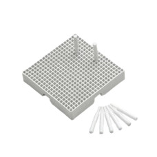 Suport ardere patrat + 15 pini ceramici