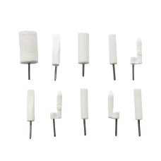 Ceramic-metal pins white 10 pcs