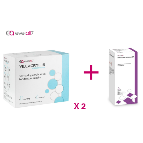 SET 2 x Villacryl S V4 100g + 50 ml + Denture cleaner 500 ml SET 2 x Villacryl S V4 100g + 50 ml + Denture cleaner 500 ml