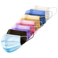 Set 50 buc masti de protectie, 3 straturi, negru